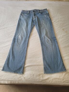 575 Denim Los Angeles Distressed Jeans Size 30X29 Blue Faded Bootcut Vintage